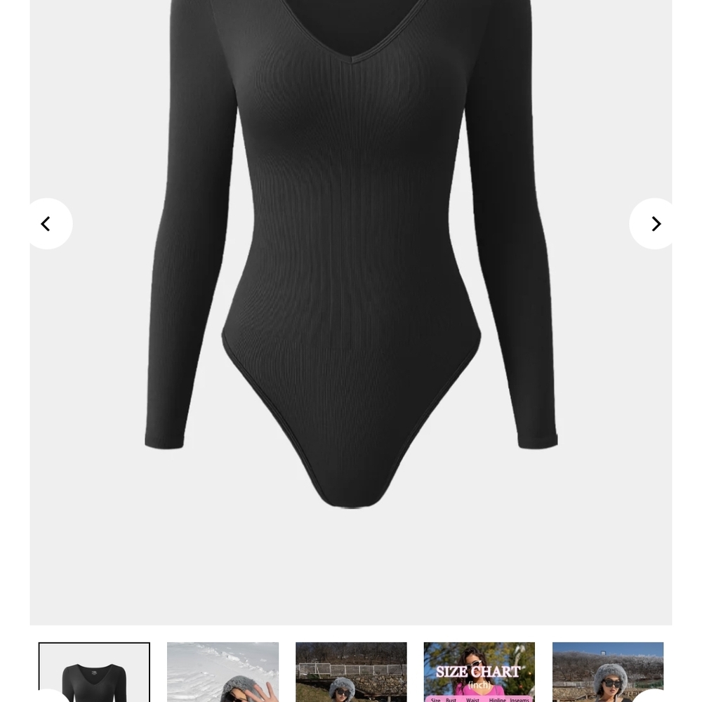 NWOT Black Long Sleeve Bodysuit